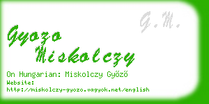 gyozo miskolczy business card