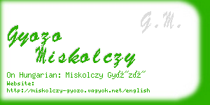 gyozo miskolczy business card